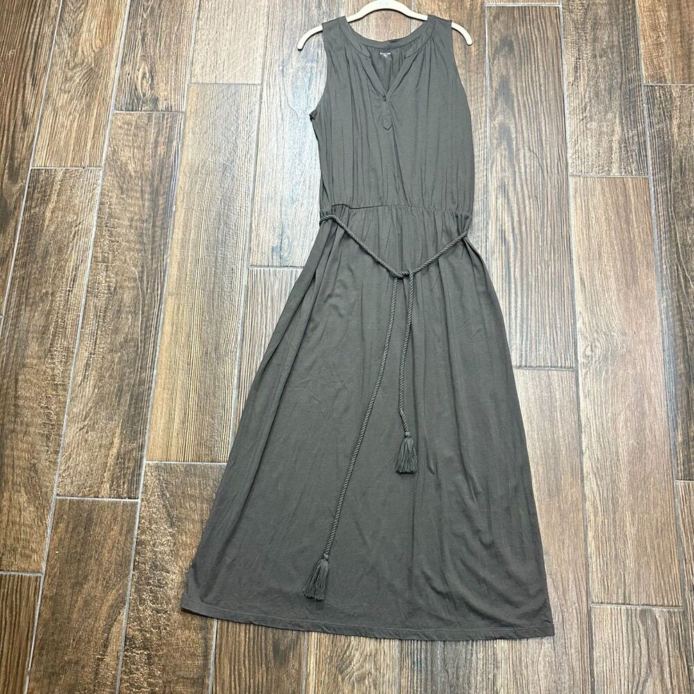 Garnet Hill Maxi Dress Womens XL Organic Cotton Lyocell Western Boho Minimal*